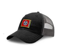 Custom Trucker Hat Richardson Tennessee State Flag Embroidery State Name Cotton - Black - One Size
