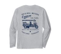 Custom Tuk Tuk Bangkok Ride Vintage Thailand Motors Design Long Sleeve T-Shirt