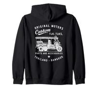 Custom Tuk Tuk Bangkok - Vintage Thailand Motors Design Zip Hoodie