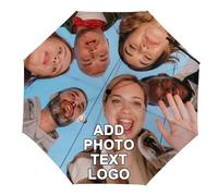 Custom Umbrellas, personalized umbrella, Customized Umbrella with Photo Text, Design Your Own Logo/Picture/DIY Custom Umbrella, One Button Auto Open and Close, for Men, Women, Family Personalized Gift