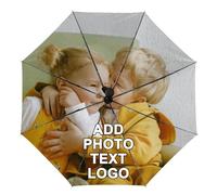 Custom Umbrellas, personalized umbrella, Customized Umbrella with Photo Text, Design Your Own Logo/Picture/DIY Custom Umbrella, One Button Auto Open and Close, for Men, Women, Family Personalized Gift