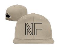 Custom Unisex N F Logo Flat Brim Summer Hats Caps Natural