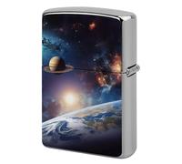 Custom Universe Galaxy Outer Space Lighter Case Personalized Metal Lighter Cover Holder Reusable Shockproof Protective Lighters Without Insert Gift for Men Women Dad Husband
