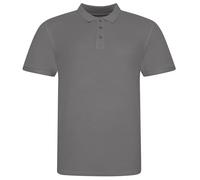 Custom Upload Your Logo Essentials Men's Cotton Pique Polo Shirt - Dark Gray / S