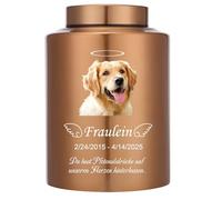 Custom Urns for Dogs Cats Ashes Personalized Pet Urn with Name and Photo for Pet Memorial Keepsake Pet Cremation Memorial Urn for Loss of Dog Cats Engraved Pet Funeral Urns(Angel)