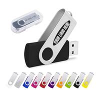 Custom USB Flash Drives 2GB 10 Pack ，Personalized Thumb Drive Logo Print JBOS Customized Bulk Event Favors Memory Sticks for Branding Multiple Color Choice