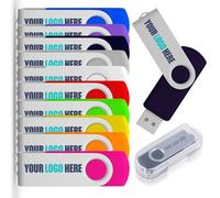 Custom USB Flash Drives 2GB 5-500 Pack ,Personalized Thumb Drive Logo Print JBOS Customized Bulk Event Favors Memory Sticks for Branding Multiple Color Choice