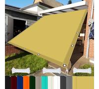 Custom UV Protection Shade Net 2.8x4.2m Durable Polyester Fabric with Rope Cream Color Canopy for Pool Beach and Glass Roof Sunshade Solutions.