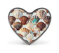 Custom Various Shell Patterns Lapel Pin Aluminum Alloy Button Badge Personalized Heart Exquisite Brooch Classic Mini Pin for Backpacks Hat Suit Jacket Decoration