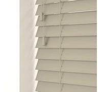 Custom Venetian Blinds with Strings - Fine Grain Faux Wood Venetian Blinds - Cut to Fit Blinds, Upto 120cm x Upto 120cm - Made to Measure Blinds for Bedrooms, Bathrooms or Kitchens by New Edge Blinds