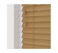 Custom Venetian Blinds with Strings - Fine Grain Faux Wood Venetian Blinds - Cut to Fit Blinds, Upto 150cm x Upto 120cm - Made to Measure Blinds for Bedrooms, Bathrooms or Kitchens by New Edge Blinds