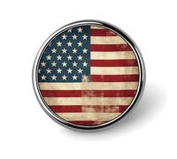 Custom Vintage American USA Flag Lapel Pin Aluminum Alloy Button Badge Personalized Exquisite Brooch Classic Mini Pin 1 Inch for Backpacks Hat Suit Jacket Clothing Decoration