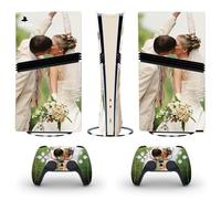 Custom Vinyl Skin Sticker for PS5 Pro Controllers and Console, Personaized Fully Body Protective Decal Cover for Playstation 5 Pro Digital Edition, Gift for He (Compatible for PS5 Pro Digital Edition)