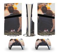 Custom Vinyl Skin Sticker for PS5 Pro Controllers and Console, Personaized Fully Body Protective Decal Cover for PlayStation 5 Pro Disc Edition, Gift for He (Compatible for PS5 Pro Disc Version)