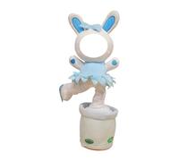 Custom Voice Recording Plush Toy - Personalized Sound Button Animal with Sing/Dance/Learn Functions | Recordable Teddy Bear & Bunny for Toddlers 1-3, Educational Travel Toys (Blue)