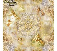 Custom Wall Mural Wallpaper European Style Little Angel Ceiling Fresco Living Room Bedroom Ceiling Murals Wall Paper 150Cm(W)×105Cm(H)