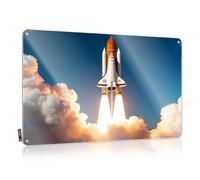 Custom Wall Signs Rustic Fun | Space Shuttle Launching Into The Sky. Shabby Chic Metal Wall Decor For Game Room Home(20X30CM)