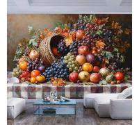 Custom Wallpaper 3D Mural Still life of fruits autumn leaves rustic style Still life of fruits autumn leaves rustic styleSelf Adhesive Removable Picture Photo 3D Paste Living Room The Wall For Bedroo