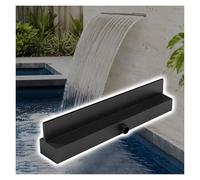 Custom Waterfall Spillway Box, Heavy Duty Stainless Steel Water Feature for Outdoor Patio, Fish Pond, Backyard Landscaping, Recessed Pool Overflow System
