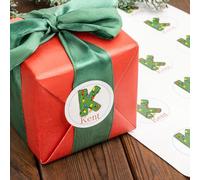 Custom Waterproof Christmas Stickers, Personalised Santa Coloured Lights Name Labels for DIY Gift Decoration Christmas Festival Party Favors for Kids
