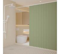 Custom Waterproof Mould-Resistant Shower Curtain - Large Linen Partition for Bedroom, Living Room, Bathroom - Matcha Green 150x220cm - Stylish & Functional Decor