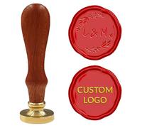 Custom Wax Seal Stamp with Your Own Design Logo Picture, Personalized Sealing Wax Stamp for Letter,Crafting, Envelopes, Wedding Invitation, Christmas (Circle)