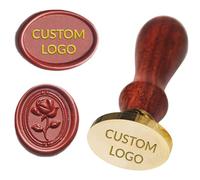 Custom Wax Seal Stamp with Your Own Design Logo Picture, Personalized Sealing Wax Stamp for Letter,Crafting, Envelopes, Wedding Invitation, Christmas (Oval)