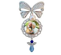 Custom Wedding Bouquet Photo Charm Personalized Graduation Memorial Pin with Photo Customizable Gift for Bride Groom Friends Weddings Graduation Ceremonies (Custom Wedding Bouquet Charm)