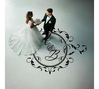 Custom Wedding Dance Floor Vinyl Sticker, Personalised Name and Date, Stage Decorations for The Couples First Dance, Gift for Newlyweds(100cm/40in)
