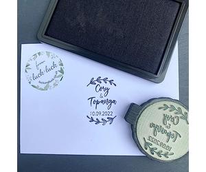Custom Wedding Envelope Embosser Names and Dates, Wedding Stationary, Save the Date Ink Stamp, Wedding Favor Personalised Rubber Ink Stamp