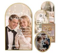 Custom Wedding Mirror Decal Personalised Welcome Sign DIY Vinyl Lettering Sticker with Bride Groom Names for Bridal Shower Reception Wedding Decor
