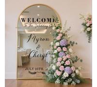 Custom Wedding Mirror Decal Personalised Welcome to Our Wedding Mirror Decal Customised Mirrors Letters Name Sign DIY Vinyl Sticker with Bride & Groom Names