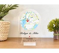 Custom Where We Met Map Plaque for Couple • Wedding and Anniversary Couple Gift • Our First Date Map Acrylic Plaque for Valentine's Day