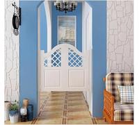Custom White Cafe Swinging Doors Solid Pine & Stainless Steel Auto Close Bar Door Half Waist Design for Kitchen Restaurant Balcony Porch Entry W75xH90cm (29.5x35.4in)