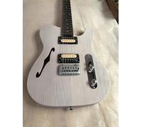Custom White Jazz Tele Electric Guitar Ash Body Accessories Big Tremolo Good Timbre
