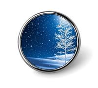 Custom White Snowflakes Are Falling Lapel Pin Aluminum Alloy Button Badge Personalized Exquisite Brooch Classic Pin 1 Inch for Backpacks Hat Suit Jacket Clothing Decoration