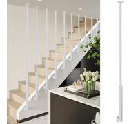 Custom White Stair Balusters Heavy Duty Metal Railing Spindles for Indoor Use in Lofts Hotels Villas Offices 144cm Balustrade Guardrail Columns