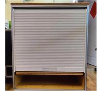Custom White Tambour Sliding Door Cabinet, Retractable Roll-Up Closet Doors for Kitchen, Entertainment Center, Campervan, Garage - 66x76.2cm/26x30in