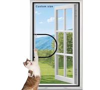 Custom Window Protection for Cats Self-Adhesive Safety Net,Indoor Fly Screen Netting Balcony Window Guard Nets to Keep Bugs Out Anti-Mosquito