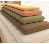 Custom Window Seat Cushions Indoor - Waterproof Anti-Cat Scratch Bay Window Cushion, Circle Fleece Bench Cushions with Non-Slip Bottom, Thickened Foam for Comfortable Indoor Furniture