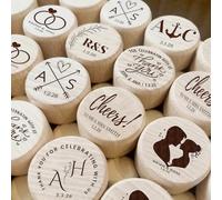 Custom Wine Bottle Stoppers - Wedding Favors for Guests, Engraved Wooden Cork Plugs, Personalized Keepsake for Engagement & Anniversary(100 Pcs)