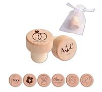 Custom Wine Stoppers - Personalized Wedding Favors for Guests, Engraved Wood Bottle Plugs, Gift for Party Event & Reception Decor(100 Pcs)