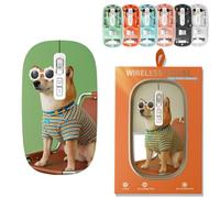 Custom Wireless Computer Mouse with Photo, Logo or Image Design, Design Your Own Personalized Wireless Mouse for Laptop, Unique Gifts for Christmas, Birthday, Anniversary & Corporate Events (Pink)
