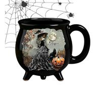 Custom Witch Cauldron Mug - Personalized Witches Brew Cauldron Stoneware Mug,Gothic Halloween Coffee Cup with Custom Name,Witch Mug Halloween Coffee Cups for Women, Besties, BFF, Family, Yourself