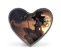 Custom Witch Riding A Broom Lapel Pin Aluminum Alloy Button Badge Personalized Heart Exquisite Brooch Classic Mini Pin for Backpacks Hat Suit Jacket Decoration