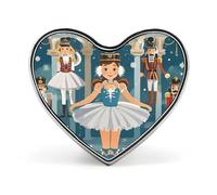 Custom Women's Nutcracker Ballet Xmas Dance Lapel Pin Aluminum Alloy Button Badge Personalized Heart Exquisite Brooch Classic Mini Pin for Backpacks Hat Suit Jacket Decoration