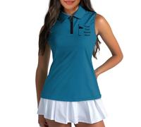 Custom Women's Sleeveless Polo Shirts with Text/Logo Personalised V-Neck Cotton Casual Tennis Golf Work T-Shirts Personalised Gifts Multicolor XS-2Xl