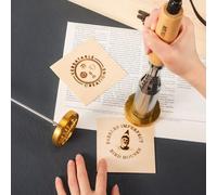 Custom Wood Branding Iron Logo,Personalised Branding Iron Heat Stamp Making Kit,Heating for Leather Wood Paper Cake