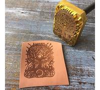 Custom Wood Branding Iron Personalized Logo Branding Iron Heat Stamp Including The Wooden Handle (1"x1")