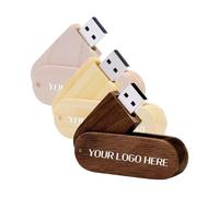 Custom Wood USB Flash Drive 8GB 5 Pack, Customizable Wooden USB 3.0 Drive Logo Print Branded Favors, Personalized Logo USB Stick Bulk Ideal Marketing Tool Event Items